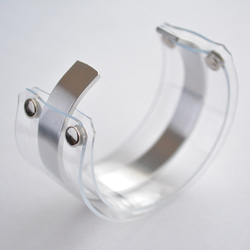 透明ワイドバングル PVC×アルミニウム 7枚目の画像