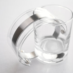透明ワイドバングル PVC×アルミニウム 1枚目の画像