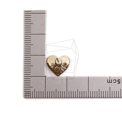 ERG-2371-G【2個入り】ハートピアス/Heart  Ear Post/ 9.8mm x 11mm 5枚目の画像