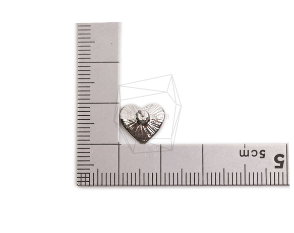 ERG-2371-R【2個入り】ハートピアス/Heart  Ear Post/ 9.8mm x 11mm 5枚目の画像