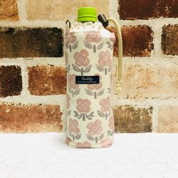 洗える保冷ペットボトルカバー 北欧風花柄 ノルディコフラワー