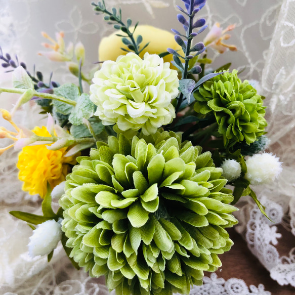 送料無料 グリーンのマム グリーン イエローのミニマム イエローの