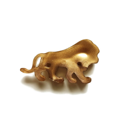 ドイツ製 ライオンのカボション ゴールド 28×50mm (1個) 4枚目の画像