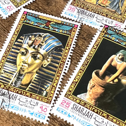 世界の切手~エジプト~8枚☆使用済み切手・海外切手 2枚目の画像