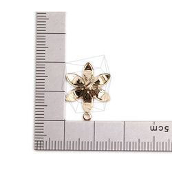 ERG-2375-G【2個入り】フラワーピアス,Flower Post Earring/15.2mm X 20.2mm 5枚目の画像