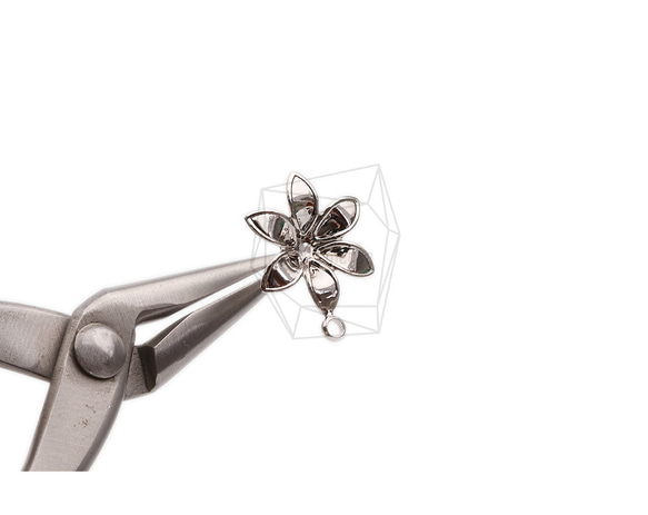 ERG-2375-R【2個入り】フラワーピアス,Flower Post Earring/15.2mm X 20.2mm 4枚目の画像