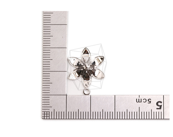 ERG-2375-R【2個入り】フラワーピアス,Flower Post Earring/15.2mm X 20.2mm 5枚目の画像