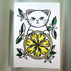 【切り絵】原画　A5サイズ　lemon 1枚目の画像