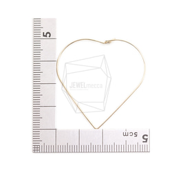 ERG-2377-G【2個入り】 ワイヤハートイヤーフック,Wire Heart Hook Earring 5枚目の画像