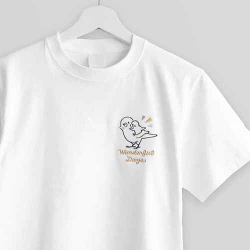 母の日ラッピングセット】刺繍Tシャツ（WONDERFUL DAYS / おんぶ