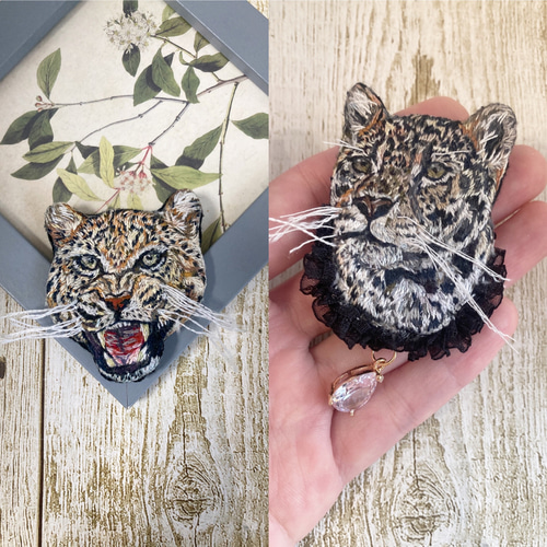 うちの子刺繍　オーダーメイド　ビーグル　4cmブローチスタンド付き うちの子＆動物刺繍 オーダーページ 刺繍 ブローチ ブローチ みこの店