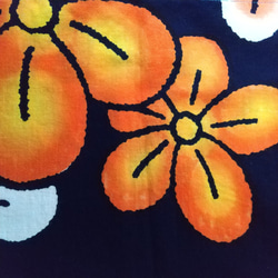 アフリカ布と浴衣をリメイク ノースリーブワンピース【花畑】 8枚目の画像