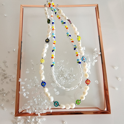 ビーズアクセサリー2点セット ネックレス・ペンダント MAILLE33 通販 