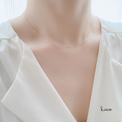 【エメラルド】5月誕生石✴︎2way K10YG New Simple Necklace 5枚目の画像