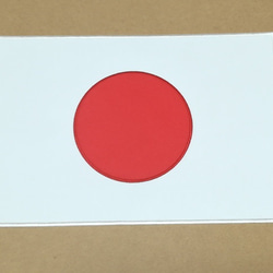スポーツ国際競技・オリンピック/ジャパン日本国旗置き縫い日の丸刺繍ワッペン30cm×20cmサイズ白×白 1枚目の画像