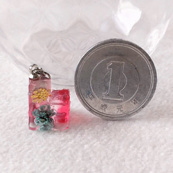 ルクシプオリの耳飾り　赤の鉱石（銀） 4枚目の画像