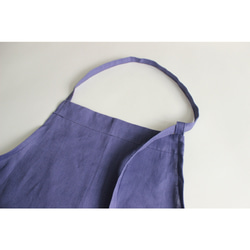 リネンエプロン 【 Standard kids apron 】Blue purple S,M,L 6枚目の画像