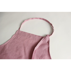 リネンエプロン 【 Standard kids apron 】Smoky pink S,M,L 6枚目の画像