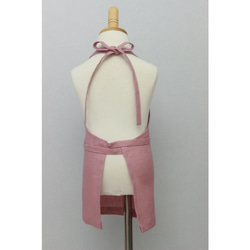 リネンエプロン 【 Standard kids apron 】Smoky pink S,M,L 9枚目の画像