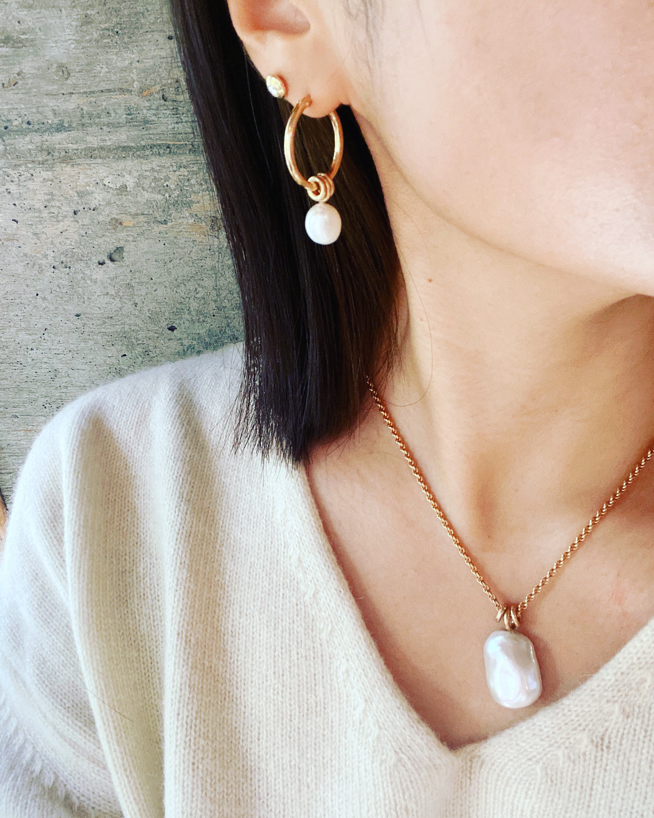 パールフープ丸カンピアス