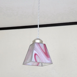 Lサイズ・草木透かしの模様・ステンドグラスペンダントライト