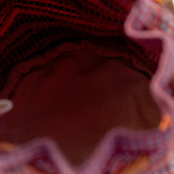 手織り収納バッグ/ストライプキットバッグ/コスメバッグ/ケータイバッグ/クラッチバッグ/ハンドバッグ・マカロン クリスマス 交換 11枚目の画像
