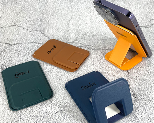 Magsafe レザーカードウォレットスタンド iPhone14 Pro/Max用