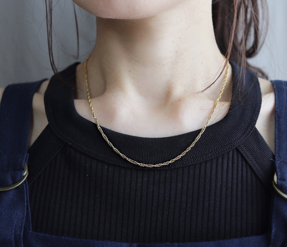 エンフォルド　DRAPE SUSPENRER 完売レア　未使用 金アレ対応◇シルバーあり・スクリューチェーンネックレス(サージカル