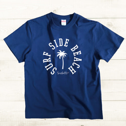 ハワイアンデザインTシャツ ヤシの木のイラスト ノースショア ハワイ 半袖カットソー 西海岸スタイル カリフォルニア 2枚目の画像