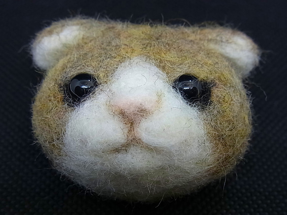 【羊毛フェルト】猫さんブローチ 1枚目の画像