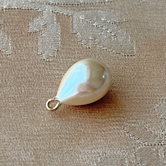 Glass Pendant Pear 約18mm×11mm [PDT-899-2]＊1個＊Vintage＊ 3枚目の画像