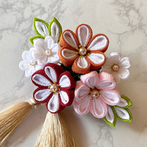 佐保姫(さほひめ)】〈ブーケ〉タッセル付 ⭐︎OP充実⭐︎ 髪飾り