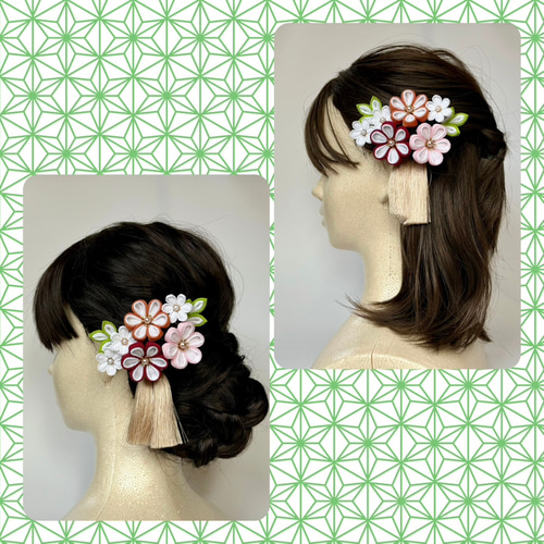 佐保姫(さほひめ)】〈ブーケ〉タッセル付 ⭐︎OP充実⭐︎ 髪飾り