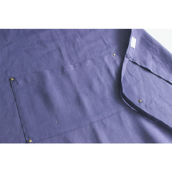 リネンエプロン【Standard apron】 Blue purple 4枚目の画像