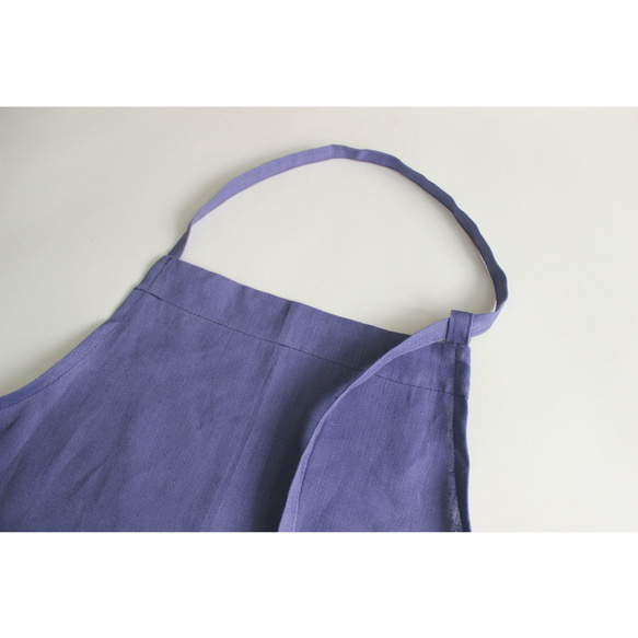 リネンエプロン【Standard apron】 Blue purple 3枚目の画像