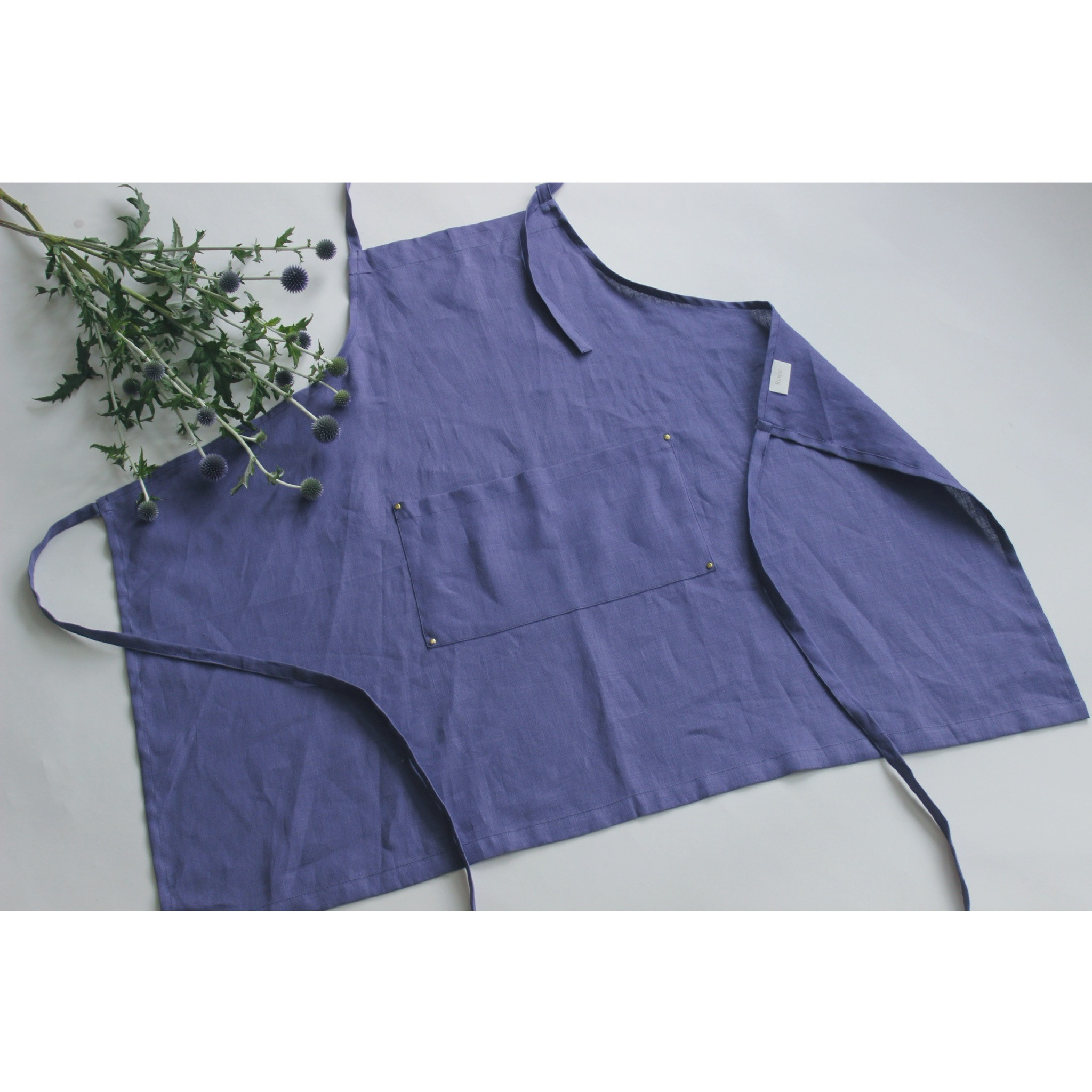 リネンエプロン【Standard apron】 Blue purple