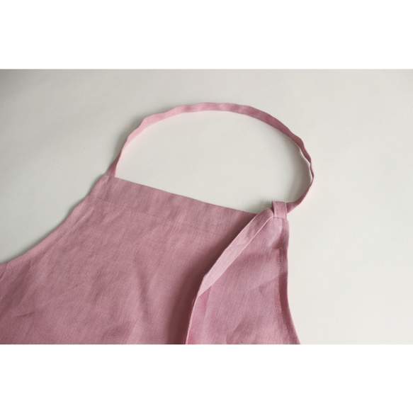 リネンエプロン【Standard apron】 Smoky pink 3枚目の画像