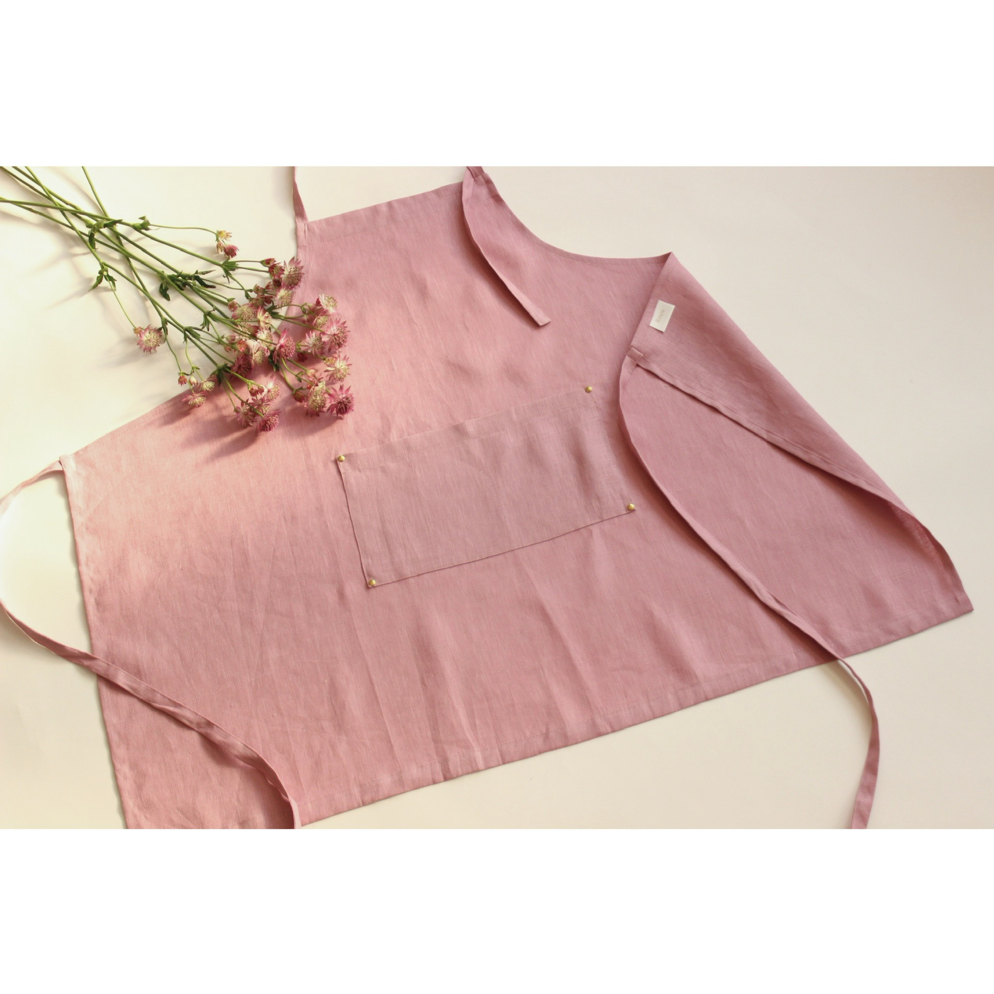 リネンエプロン【Standard apron】 Smoky pink