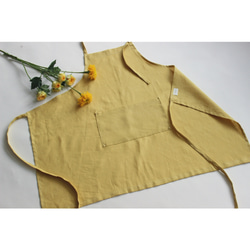 リネンエプロン【Standard apron】 Light yellow 1枚目の画像