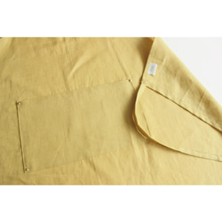 リネンエプロン【Standard apron】 Light yellow 4枚目の画像