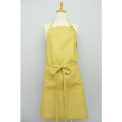 リネンエプロン【Standard apron】 Light yellow 5枚目の画像