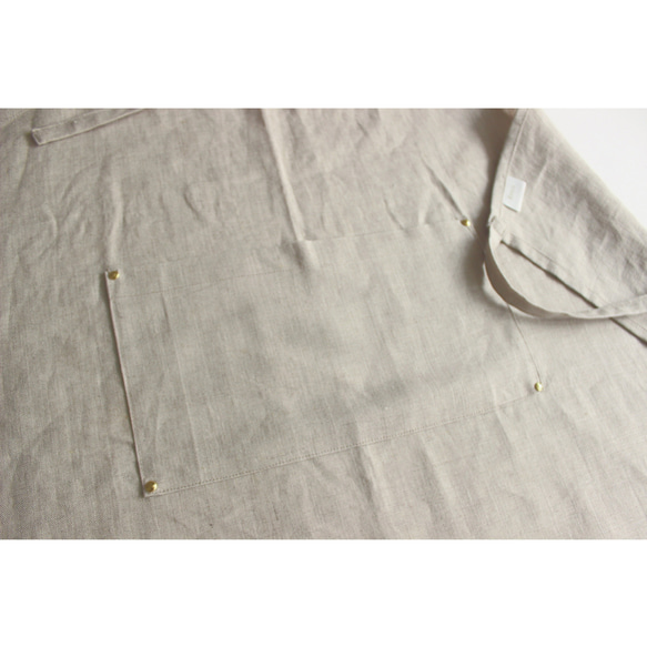 リネンエプロン【Standard apron】 Natural 4枚目の画像
