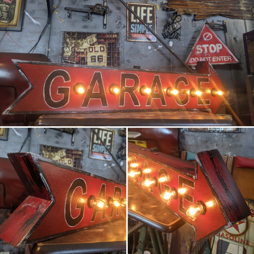 アメリカンガレージ ガレージショップ 電飾看板 ウォールデコ アメリカンガレージ ガレージショップ 電飾看板 ウォールデコ