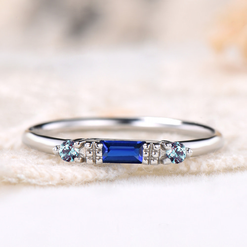 9月の誕生石 ブルーサファイア 結婚指輪 6月の誕生石