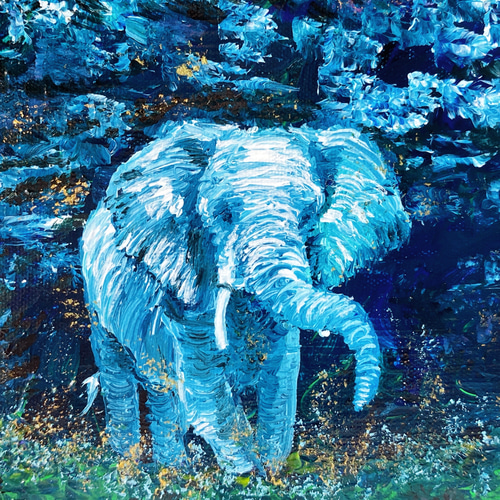 象の絵 絵画 原画 ハンドメイド 現代アート インテリア アートパネル