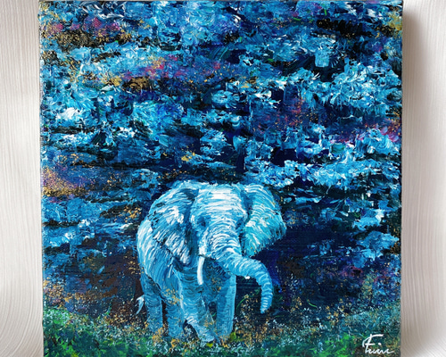 ★いいゾウさん専用 油彩画 『寂寞思索』 原画 油絵 一点物 アート f3905e0af118a83848a208d4af4890