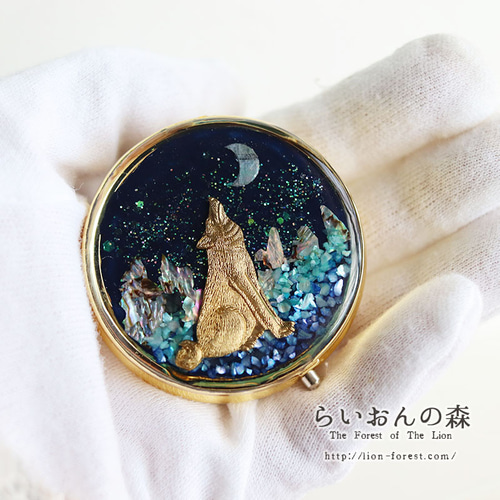 【呪物】霊猫「板火（バンビ）」の宿るペンダント※mai商品 月夜を旅する猫ペンダント（森）