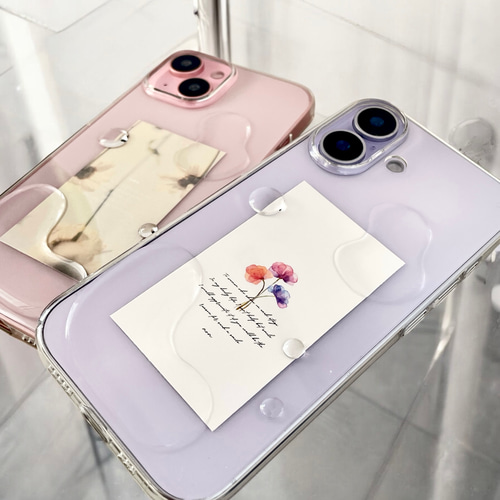 iPhone ケース 全機種対応 水たまり 水滴 クリア 透明 シンプル