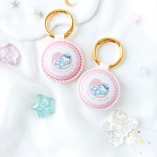 1番人気】ピンク✖️うさぎちゃん♡ マタニティキーホルダー♡両面