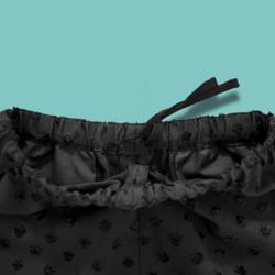 ドットジャガード　ワイドパンツ 　ブラック Sサイズ 柄 レディース 5枚目の画像
